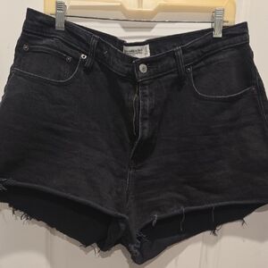 Abercrombie & Fitch Black Distressed Jean Shorts